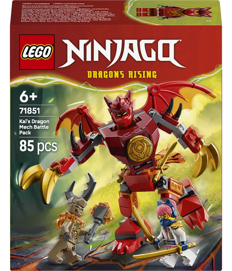 LEGO NINJAGO Kai’s Dragon Mech Battle Pack 71851 Building Toy Set (85 Pieces) - Image 2